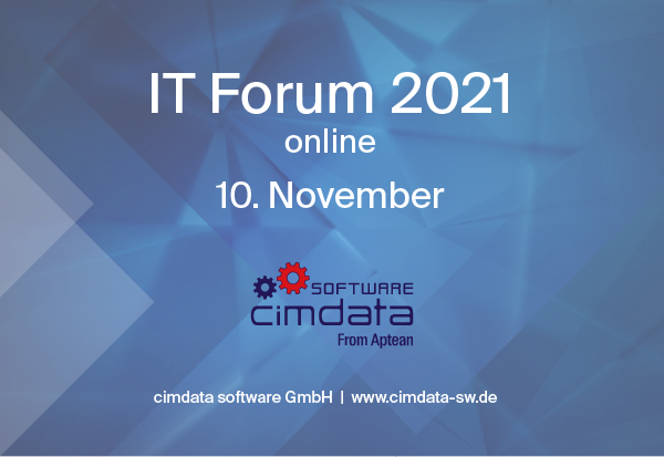 IT Forum 2021 online von cimdata software am 10. November 2021